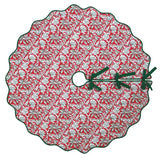 Christmas Block Print Tree Skirt