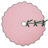 Christmas Block Print Tree Skirt