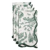 Green Toile Napkin Set