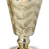 Etched Mercury Glass Candleholder