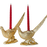 Golden Pheasant Taper Candle Holder