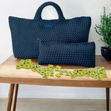 Woven Mahjong Carryall Bag