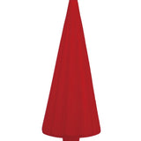Flocked Glass Tree with Ball, Red & Pink
