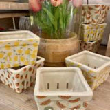 Stoneware Berry Basket