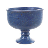 Stoneware Pedestal Bowl-French Blue