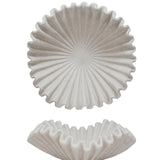 Cream Resin Ruffle Bowl