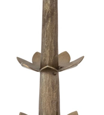 Hand Forged Metal Flower Taper Holder