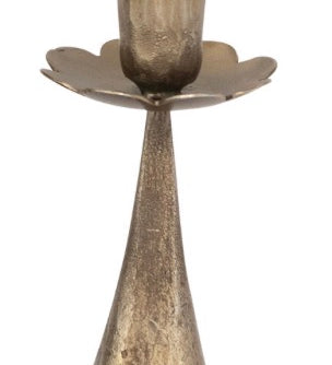 Hand Forged Metal Flower Taper Holder