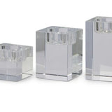 Square Crystal Candle Holders