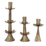 Hand Forged Metal Flower Taper Holder