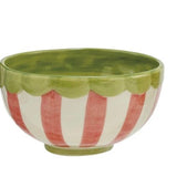 Striped Bowl with Scalloped Rim