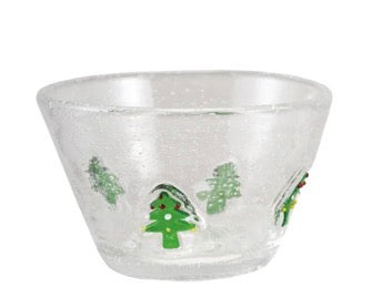 Glass Bowl with Embedded Holiday Icons