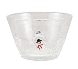 Glass Bowl with Embedded Holiday Icons