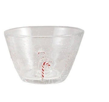 Glass Bowl with Embedded Holiday Icons