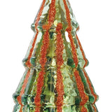 Mercury Glass Tree W/Glitter Stripes