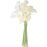 14 Inch Real Touch White Calla Lily Bundle (12 Stems)