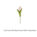 10.5 Inch Pink Real Touch Mini Tulip Stem