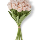 13 Inch Light Peach Real Touch Parrot Tulip Bundle (12 Stem)