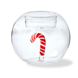 Candy Cane Globe Tealight Holder