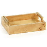 Burl Wood Napkin Tray