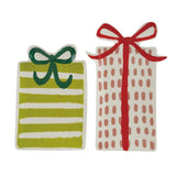 Gift Shaped Plates W/Patterns & Bows