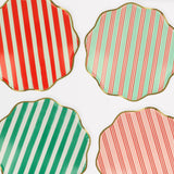 Festive Stripe Dinner Plates