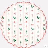 Festive Icon Stripe Dinner Plate