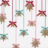 Gold Glitter Hanging Star Decoration