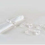 Clear Crystal Napkin Rings- Set of 4