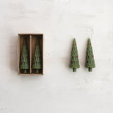 Tree Shaped Taper With Holly