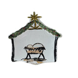 Stoneware Baby Jesus In A Manger