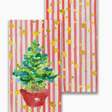 Red Potted Christmas Tree Guest Towel