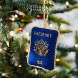 Needlepoint Passport ornament