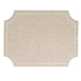 Yes suit Natural Placemats With White Stitching