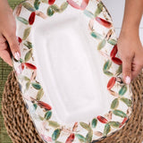 Criss Cross Garland Rectangle Dish
