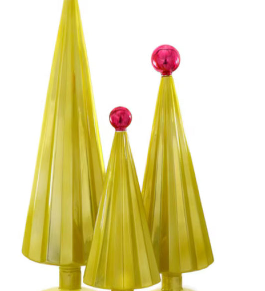 Pleated Tree Chartreuse Fuchsia