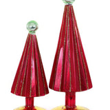 Pleated Tree Red and Green