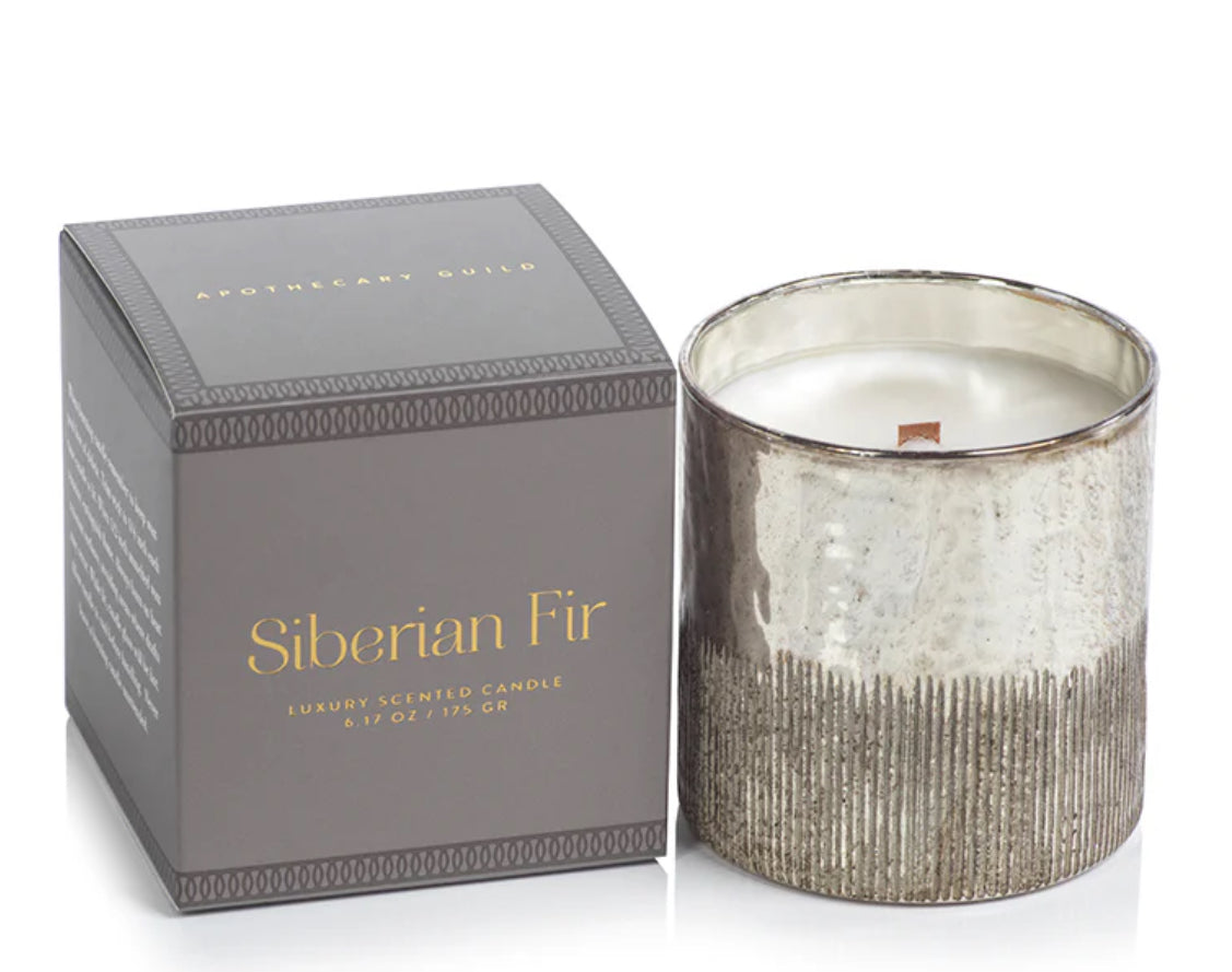 Siberian Fir Scented Antique Candle Gold