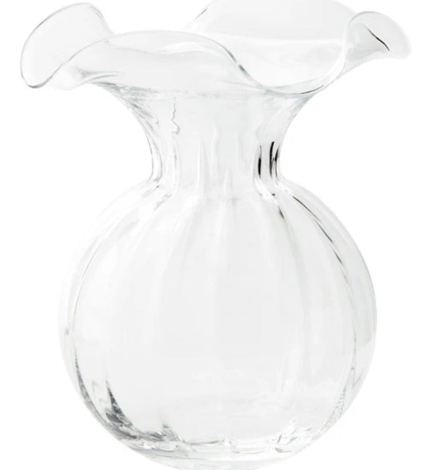 Vietri Hibiscus Glass Large Fluted Vase