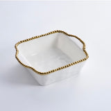 Square Baking Dish with Gold