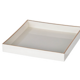 White with Gold Mimosa Tray