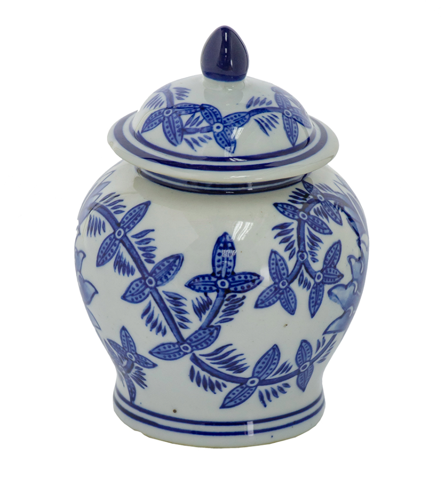 Small Blue & White Porcelain Jar