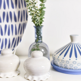 Signature Ruffle White Salt & Pepper Shaker Set