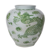 Mint Green Dragon Open Top Jar Small