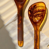 Tortoise Shell Resin Salad Server Set