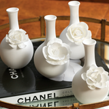 Cameo Long Neck Porcelain Bud Vase