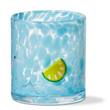 Lemon Slice Confetti Double Old Fashioned Glass
