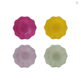 Glass Scalloped Plates 8"