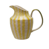 Stoneware Pitcher W/Stripes