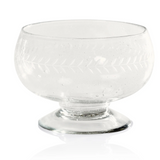 Tuscan Handmade Etched Condiment Glass Bowl